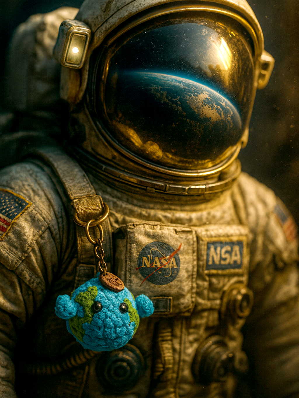 Inicio astronauta y llavero tierra