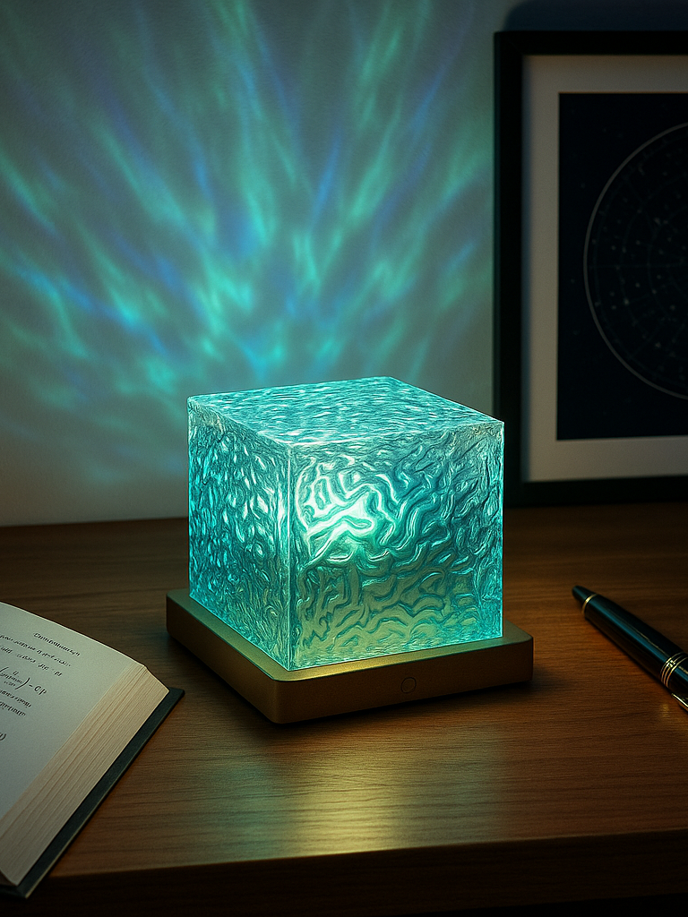 Inicio lámpara aurora azul