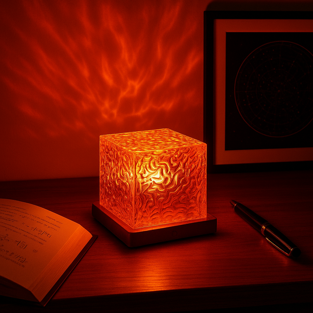 Explora el Universo lámpara aurora rojo