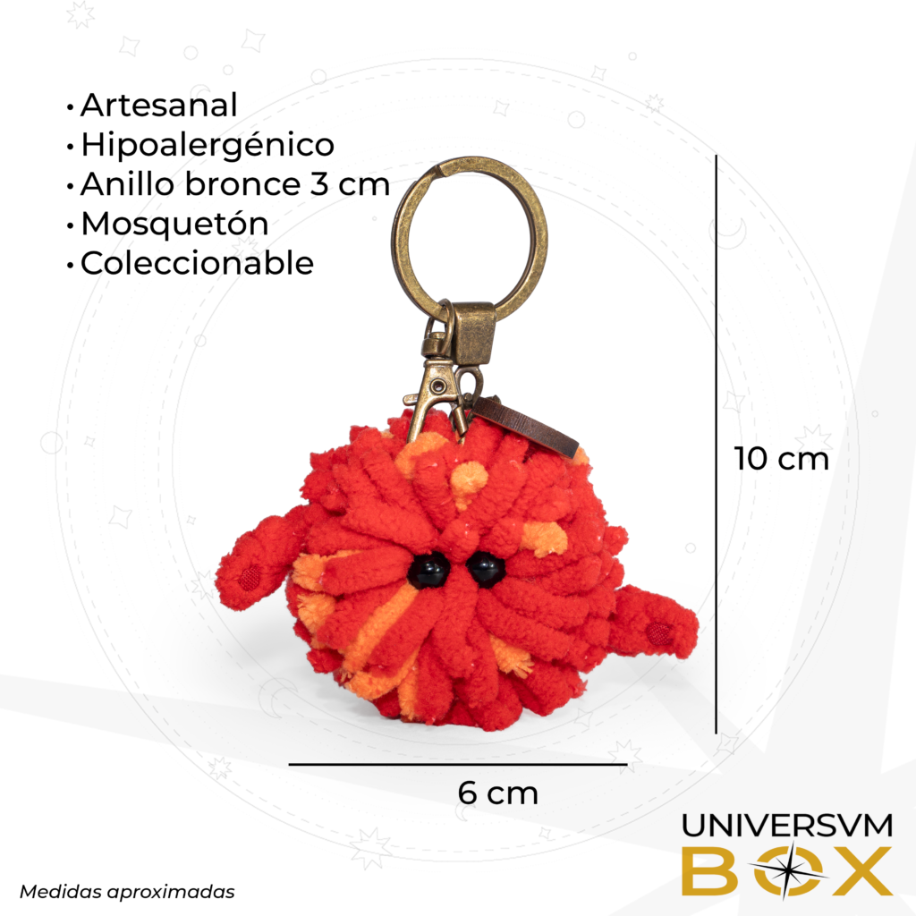 llavero binarias roja caracteristicas